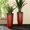 Glitzhome® 31" Eco-Friendly Honeycomb Textured Tall Plastic Planters, 2ct.
